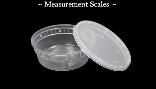 Image of Zekii EXTRA THICK Deli Containers with Lids, [48Sets 8oz] Soup Containers w /Lids Airtight, Disposable, BPA Free, Takeout soup Cups, Meal Prep, Food Storage Containers with Measurements