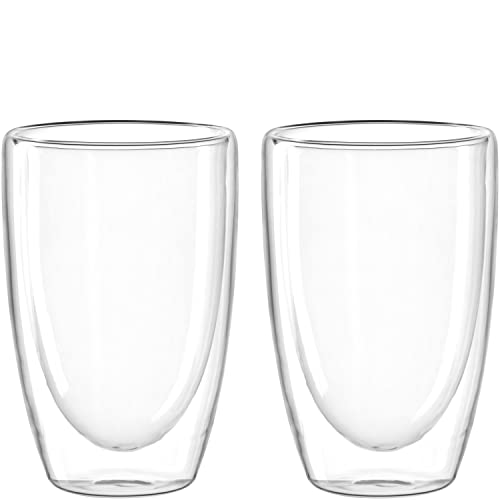 LEONARDO HOME Doppelwandbecher DUO 2er-Set 400 ml, 053061, Glas, 400 milliliters, durchsichtig