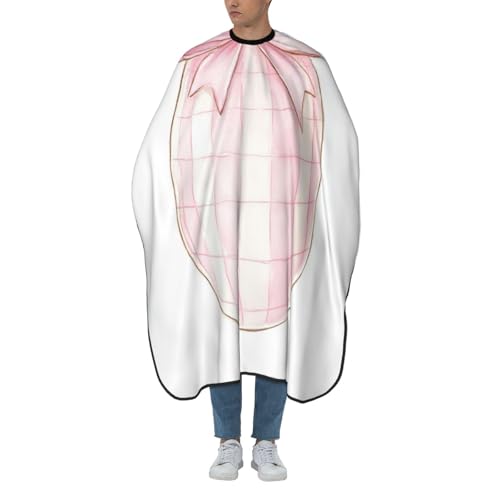 XBubupX Pink White Checker Pattern Easter Egg With Bow Hair Cutting Apron,Salon Barber Apron For Adult