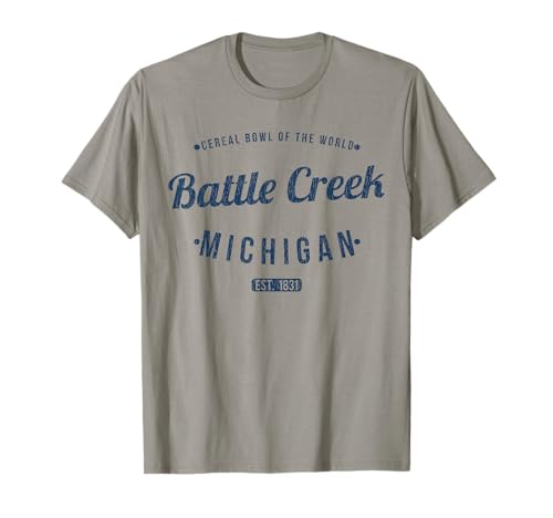 Souvenir vintage retrò di Battle Creek Michigan MI Battle Creek Maglietta