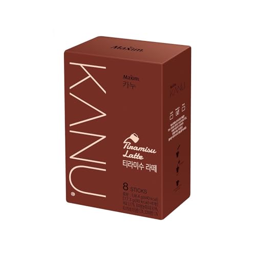 BC233 Kanu Korea Instant Coffee Camping Essentials 17.3g x 8 Sticks (8 Sticks, Tiramisu Latte)