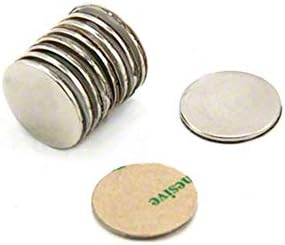 Magnetastico® | 10x self-adhesive neodymium magnets N52 disc 20x1 mm | Strong adhesive magnets with branded adhesive tape | N52 magnets with adhesive tape self-adhesive extra high adhesive force