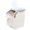 SMELL & SMILE Voedercontainer voor honden, voedercontainers, honden, met wieltjes, voederbak, voedercontainer voor huisdieren, levensmiddelencontainer (36 x 32 x 19 cm)