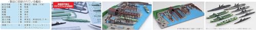 Kure Port 1/3000 Atsumeru Gunkou Maquette de Port Militaire Miniature - 3