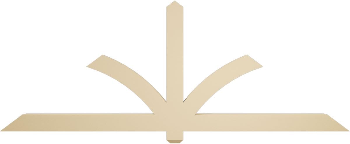 84"W x 31 1/2"H x 4"D x 4"F, 9/12 Pitch, Redmond Signature Urethane Gable Bracket, Primed Tan