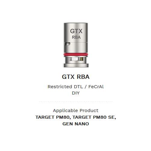 Vaporesso GTX RBA DIY Coils Target PM80 SE GEN NANO Verdampferköpfe – Bild 3