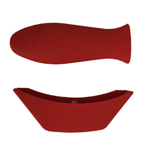 Zifoudvs Silicone Hot Handle Holder, Potholder For Cast Iron Skillets, Pans, Frying Pans & Griddles, Metal And Aluminum Cookware Handles - Sleeve Grip, Handle Cover (4 Pack, Red) #TOP1