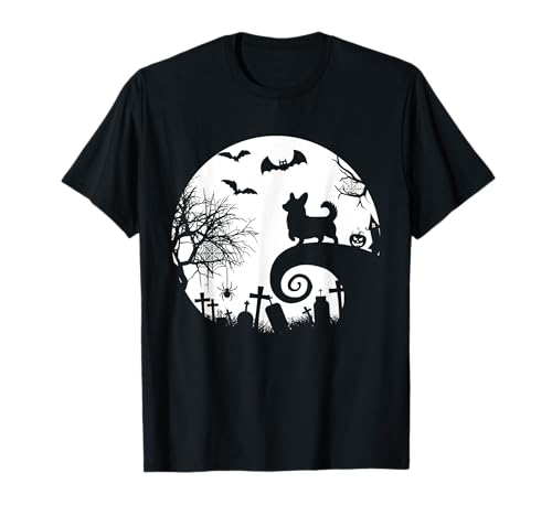 Funny Corgi Moon Halloween T-Shirt