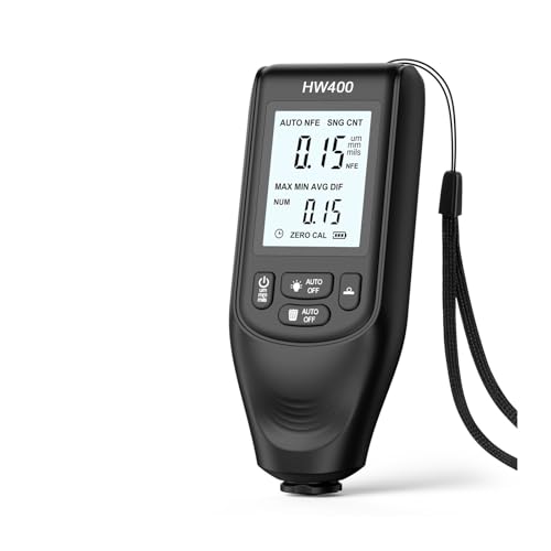 Medidor de grosor de recubrimiento HW400, 0-2000μm, pantalla LCD miniatura 1