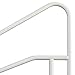 SAFTRON Rust Proof Cross-Braced White Model CBRTD-354-W Return-to-Deck Swimming Pool Dip Handrail. Three Bend, 32
