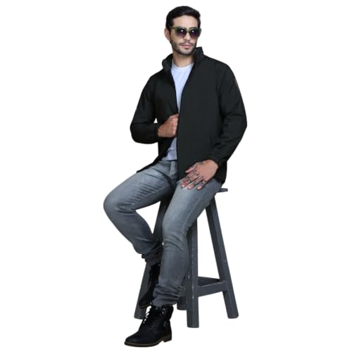 Image of TFA Mens Windcheater Jacket |Zip Closure| Sports Wear| Water Resistant |Rainy Season | Reflector