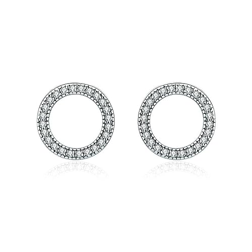 Boucles d'oreilles anti-irritation en argent sterling à lamelle ronde