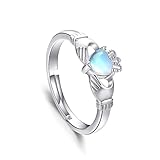 claddagh ring galway ⋙♕Einstellbarer Mondsteinring❤: Die Anfangsgröße ist UK-Größe O, Sie können Q und S leicht anpassen, die Biegung ist fest und für alle Finger geeignet. Passen Sie bitte vorsichtig und langsam an, um die richtige Größe zu wählen. Am besten tragen Sie ihn am selben Finger. Häufiges Anpassen oder häufiges Auswechseln des Tragefingers kann den offenen Ring beschädigen und eine Anpassung unmöglich machen.