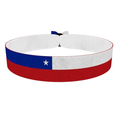 Druck-Palast Drapeau Chili - Accessoire en tissu - Bijou pour fans de football - Article en satin waterproof et durable - Idées cadeaux pour supporters chiliens - Accessoire unisexe
