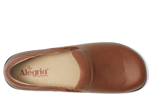 Image of Alegria Womens Keli Professional Clog Walnut Leather 6-6.5 M US