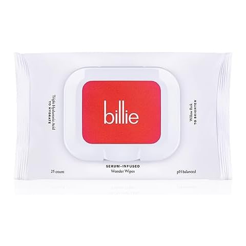 Billie - Wonder Wipes - Makeup-Removing Face Wipes - With Hyaluronic Acid and Witch Hazel - 25 count, Packaging may vary Cover