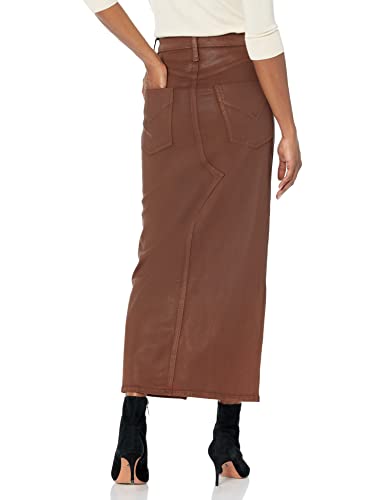 Hudson Jeans Women's Reconstucted Midi Skirt, Coated Tortoise Shell, 32 #TOP2