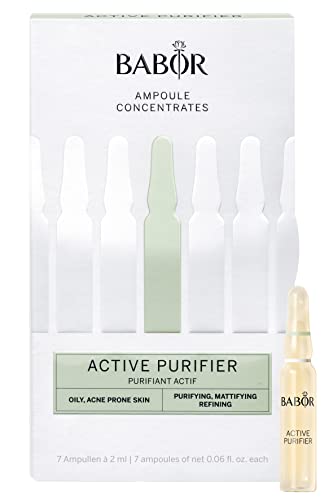 BABOR Active Purifier, Ampollas para el Rostro Con Aceite del Árbol del Té para Reducir las Impurezas, Fórmula Vegana, Ampoule Concentrates, 7 x 2 ml