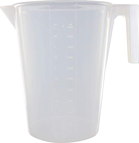TRIUSO Messbecher mit Skala 5 Liter weiß 1 Stück