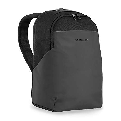 Briggs & Riley Delve Medium Backpack, fits up to 15 inch laptop, Black, 17' x 12' x 6'