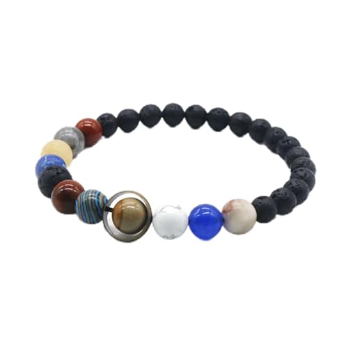 Bracelet système solaire en pierre naturelle pour homme et femme