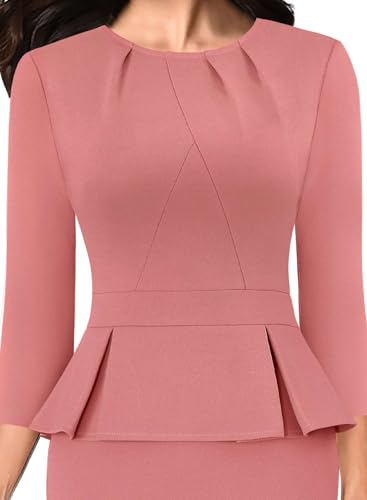 Image of VFSHOW Womens Peplum Work Business Office Church Bodycon Sheath Dress