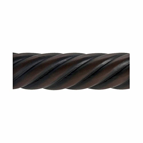BEME International 2-Inch Diameter Twist Wood Drapery Rod, 72-Inch, Sienna