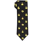 DORKEIXIA Duck Ducky Sunglasses Yellow Men'S Novelty Tie Necktie Neckties For Mens Wedding Party Work Casual Holiday Party Gifts