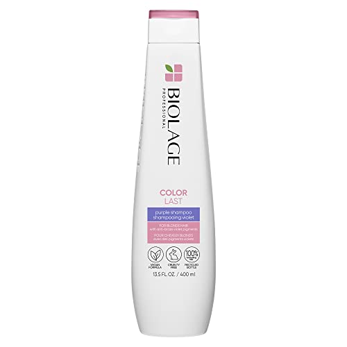 Biolage Color Last Purple Shampoo | Neutralizes Brass & Unwanted Yellow Tones | With Fig & Orchid | Paraben-Free | For Color Treated Hair | Vegan | Cruelty Free | Professional Shampoo | 13.5 Fl. Oz #TOP9