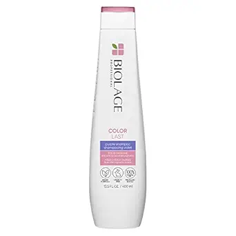BIOLAGE Color Last Purple Shampoo |Neutralizes Brass & Unwanted Yellow Tones |With Fig & Orchid |For Color Treated Hair |Paraben-Free |Vegan