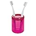 Price comparison product image iDesign Toothbrush Holder, Small Plastic Sink Caddy for Toothbrushes and Makeup Brushes, Modern Sink Organiser for Cosmetics, Pink