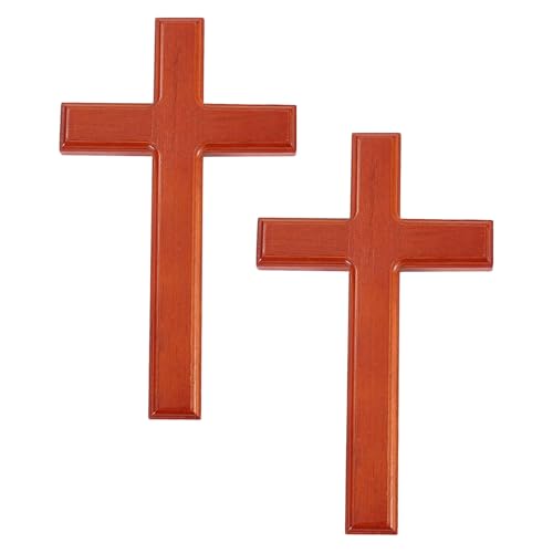 Cruz de madera para pared PRETYZOOM set de 2 piezas artesanales para decoración del hogar