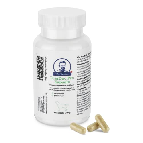 DiarDoc Pro von Dr. Hölter Probiotikum für Hunde. Zur Stabilisierung der physiologischen Verdauung. Präbiotika gegen Verdauungsprobleme, unterstützt das Immunsystem (90 Kapseln)