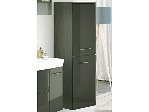 möbelando Midischrank Badschrank Seitenschrank Badezimmerschrank Schrank Bad Graphit IV