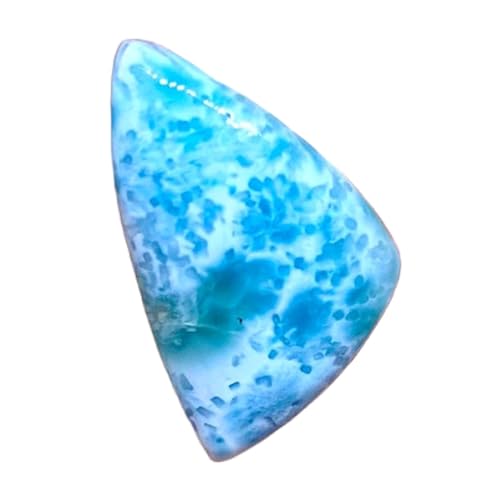 Pierre larimar véritable cabochon triangle 28x16mm de qualité joaillerie