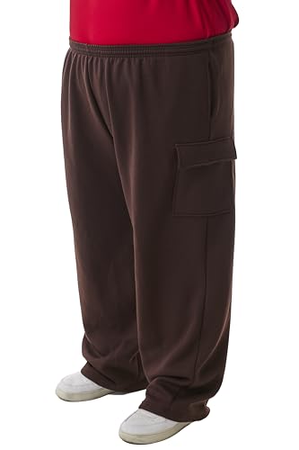 JC DISTRO USA-Made Men's Big & Tall Midweight Fleece Cargo Bottoms - Sweatpants & Shorts, Big & Tall 3XL to 7XL2