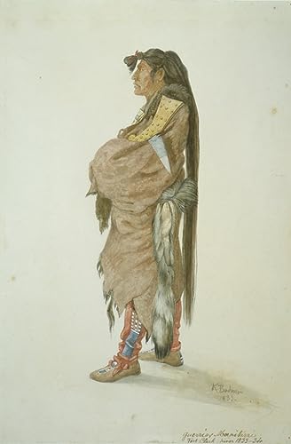 Poster toile Masihichsi homme Hidatsa Karl Bodmer deco murale originale
