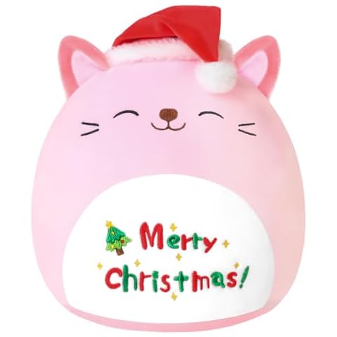 Xfrog Merry Christmas Plush Cat Pillow Cover