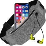 Pochete Corrida Impermeável Slim Fitness Para Celular - Cinza com Preto