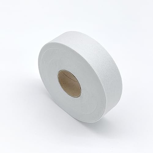 Rollo de fliselina Termoadhesiva solo de una cara (100 m x 33 mm). Entretela en rollo para refuerzo de vistas y cinturillas. (Blanco)