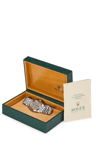 Pre-Loved 18K White Gold Grey Linen Dial Datejust 1600 36mm, Grey2