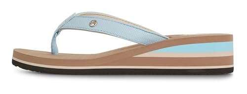 Image of Floopi High Heel Wedge Sandals for Women-Comfort Yoga Mat Footbed for Support, Flip Flop Thong Platforms for Summer