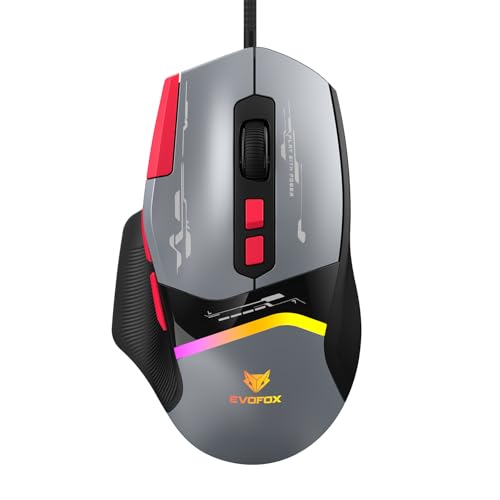 Image of EvoFox Blaze 2 Wired Gaming Mouse | High Performance 1000Hz Polling Rate, Upto 12,800 DPI, RGB Lighting, 8 Programmable Buttons, Software Support with On-Board Memory, Durable Huano Switches