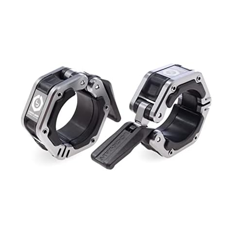 Lock-Jaw Flex Quick Release Aluminum Barbell Collar with Magnet (Grey) Cover