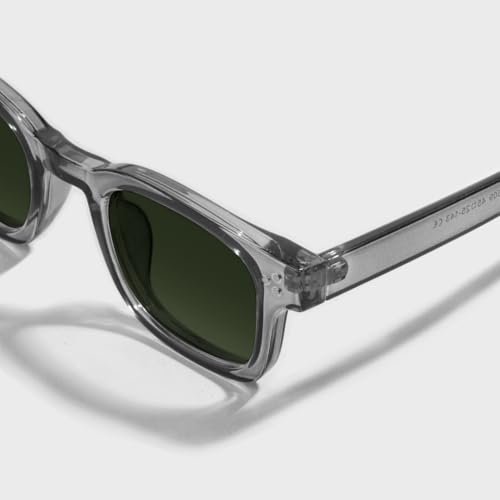 Buy SAM AND MARSHALL KUN Non Polarized Sunglass I 400% UV Protection I Square Sunglass I Unisex, Medium, Grey at Amazon.in - Image 3
