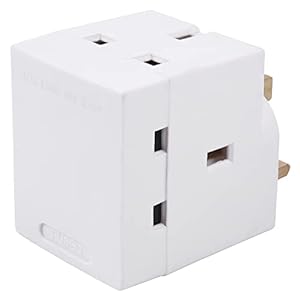PRO-ELEC SL675 3 Way 13Amp Socket Adapter – 3 Plug Sockets, White