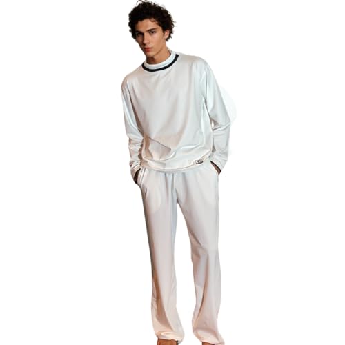Ensemble vêtements de détente nuit et loisirs blanc Its-Me S homewear