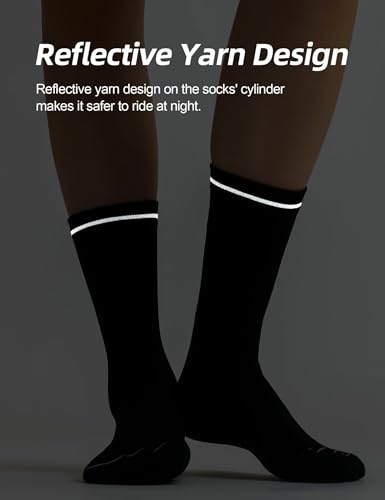 Image of INBIKE 3 Pairs Cycling Socks Women Breathable Athletic Bike Socks for Running Mountain Biking Riding