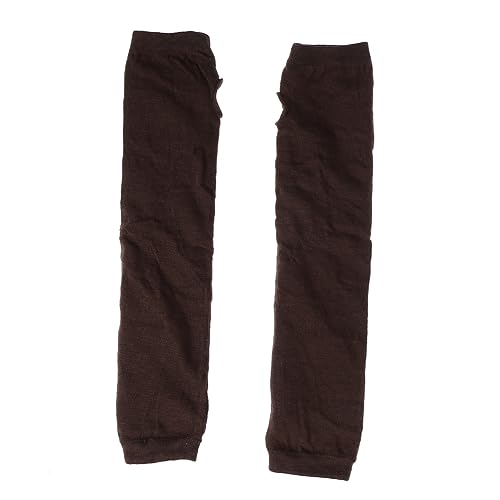 Healeved Long Gloves Warmers Length Gloves Party Sleeve Work Covers Women Arm Warmers Sleeves Woman Thumb Knit Hole Arm Fingerless Winter Fingerless Mittens Valentine' Day present Coffee