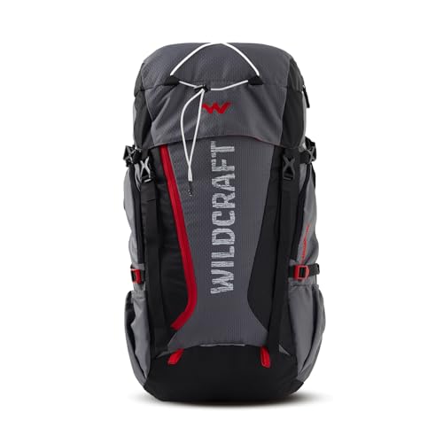Image of Wildcraft 40 Litre Trailblazer Rucksack Travel Backpack for Mens & Womens - Black Grey | Unisex Travel Backpack Bag for Trekking & Hiking